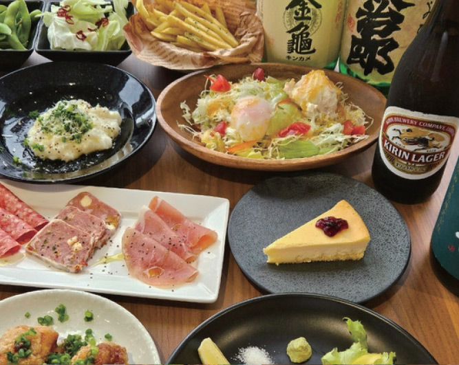 気軽に楽しめる「カジュアルコース」飲み放題90分(お一人様¥4,000)