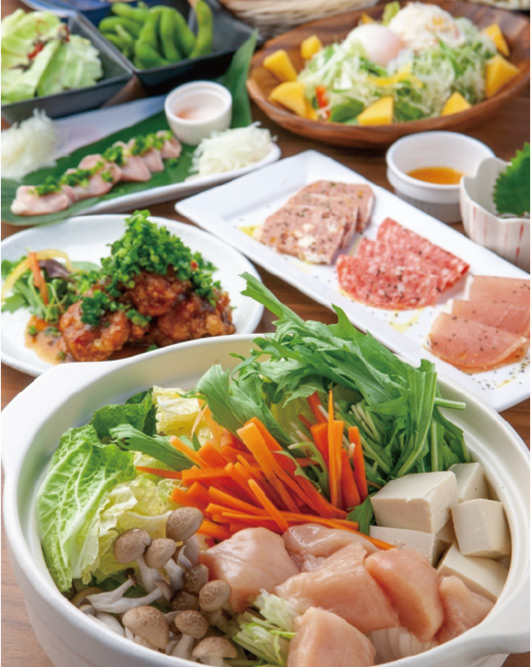 近江食材をしっかり味わう「和瑚満足コース」飲み放題120分(お一人様¥6,600)