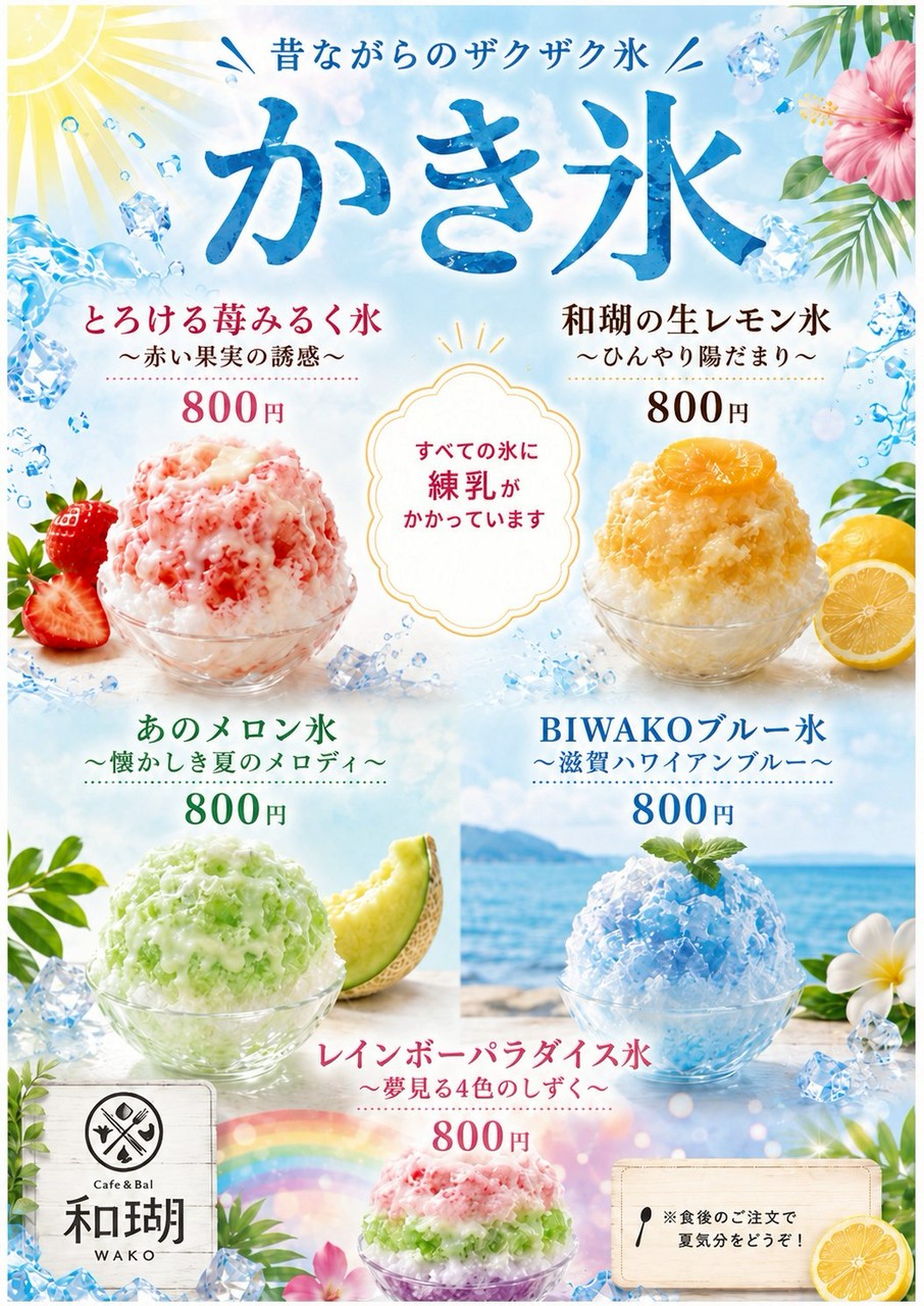 和瑚の昔ながらのザクザク氷 かき氷